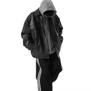 Modèle 2026 tendance, veste en cuir pour homme et femme, nouvelle mode, veste en cuir pour homme, veste en cuir coupe-vent 2025 - Product Image 5