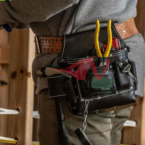 Nouveauté : Sac à outils pour électricien en cuir de qualité supérieure, avec structure extra résistante et grande capacité. - Product Image 6