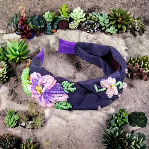 Stylish <b>Beaded</b> Hairband Featuring Multicolored Luxury Seed Beads Made With Premium Craftsmanship For Decorative Hair Accessories - Product Image 4