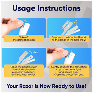 Kit de rasoir professionnel Sliver à bord droit-Comprend 100 lames simples-Rasoir de barbier en acier inoxydable-Lame jetable - Product Image 2