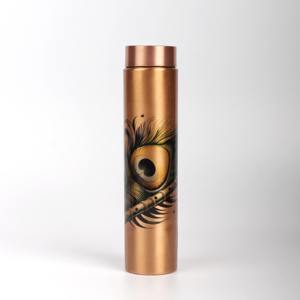 Bouteille d'eau en cuivre avec logo gravé au laser et finition polie de haute qualité adaptée à l'utilisation de cadeaux d'entreprise - Product Image 1