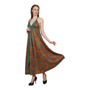 100% ART SILK LONG BEACH DRESS CUSTOMIZABLE SIZE BEACH WEAR FOR WOMEN AVAILABLE BY INDIAN EXPORTERS AT LOW PRICES