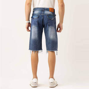 Shorts en jean pour homme respirants et personnalisés, taille élastique, décontractés, de haute qualité, 100% coton, logo personnalisé accepté - Product Image 3