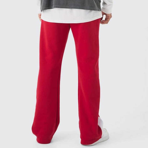 Pantalons de survêtement empilés sur mesure de haute qualité pour hommes, lavés sur mesure, jambes larges, sport, 100% coton, pantalon évasé pour hommes, 2026 - Product Image 2