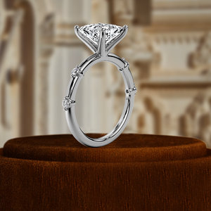 Anillo de Compromiso con Diamante Cultivado en Laboratorio con Corte Princesa de 1 Quilate, Certificado por IGI, Anillo de Bodas de Oro Amarillo de 14k para Regalo de Aniversario - Product Image 6