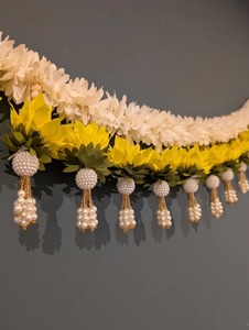 Décoration de porte en fleurs de lotus Thoran, fleurs indiennes, décoration d'entrée, décoration de mariage Diwali et Ganesh pour les festivités de Ganesh et Diwali - Product Image 4