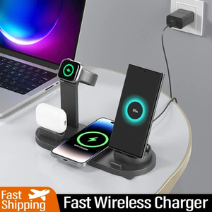 Station de charge sans fil 3 en 1, charge rapide 15W, chargeur multi-appareils pour iPhone, Watch, <span class=keywords><strong>AirPods</strong></span>, plusieurs appareils - Product Image 2