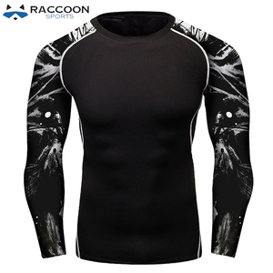 เสื้อรัดรูปแขนยาวสำหรับมืออาชีพ ขายส่ง ผลิตตามสั่ง ผ้าโพลีเอสเตอร์ผสมสแปนเด็กซ์ 100% แห้งเร็ว ระบายอากาศได้ดี พิมพ์ลายแบบซับลิเมชั่น - Product Image 6