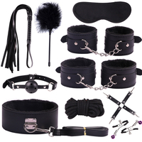 Tenues BDSM de différentes couleurs, collier, bâillon, menottes, fouet, pagaie, corde, ensembles de bondage fétichistes chinois, jouets sexuels