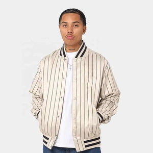 Veste en satin de baseball imperméable brodée sur mesure 100 % polyester Vestes de baseball en satin sur mesure pour hommes - Product Image 1