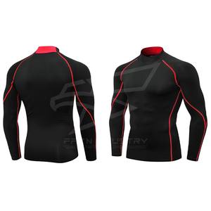 Personalizada de manga corta MMA BJJ Rash Guard para hombres ajuste de compresión de secado rápido protección UV sublimada No Gi camisa de entrenamiento OEM - Product Image 3
