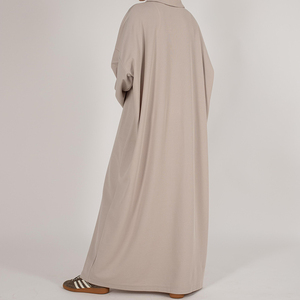 Abaya de qualité supérieure col en V col rabattu respirant musulman luxe pour femme Abaya élégante modeste pour femme - Product Image 4