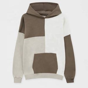Custom Plus Size Mens Colorblock Fleece Pullover Hoodies de alta calidad en blanco Diseño Casual OEM ODM Ropa de invierno para hombres - Product Image 1