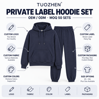 Ensemble survêtement homme personnalisé : sweat à capuche et pantalon de jogging bleu marine – Fabricant OEM/ODM, fournisseur en gros pour marques