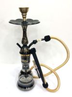 Mini Chicha Égyptienne Farida en Cuivre, Design Unique et de Qualité Supérieure, Gravée à la Main, Finition Or Oxydé Noir, Luxe Populaire, Vente Chaude