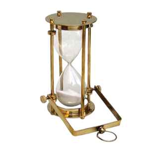 Temporizador de arena de latón de diseño moderno de alta venta con base de madera Color púrpura decoración de escritorio náutica producto de regalo - Product Image 6