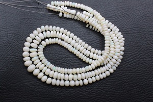 Natural Australian Opal Smooth Roundel Shape Beads Natural Multi Fire Opal Beads Australian Opal Gemstones Beads 4X5MM 14''Inch - Product Image 4