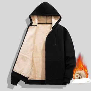 New Custom Winter Hot Selling Zip up Sweat <b>Suits</b> Hoodie with Lamb's Wool for Men and Women - Product Image 6
