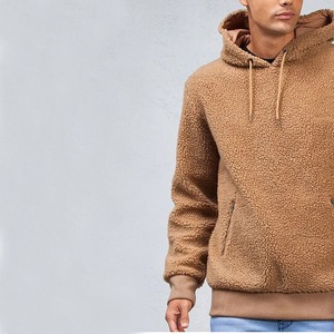 Boys <b>Sherpa</b> <b>Hoodies</b> With Hood & Kangaroo Pocket Street Fashion Wear Custom Sweatshirts for Gents - Product Image 3