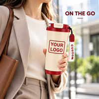 Botol minum vakum stainless steel custom logo grosir, hadiah promosi, mug kopi perjalanan terinsulasi