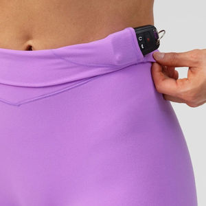 Femmes Sexy Fitness Short Crop Top Solid Color Polyester Spandex Top Quality Women Breathable Casual Shorts - Product Image 3