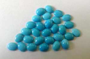 Cabujones ovalados azules sueltos de origen Arizona piedras preciosas turquesas Naturales de La Bella Durmiente corte ovalado de 3x4 a 8x10mm - Product Image 3