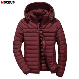 Chaqueta acolchada cálida de invierno para hombre con cuello levantado y capucha High Street Style en varios colores - Product Image 2