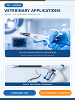 YYF SM1200 10mm 20cm Pince bipolaire vétérinaire réutilisable en acier inoxydable à mâchoires droites pour la chirurgie ouverte