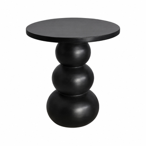 Wholesale Premium Solid Suar Wood Sculptural Orbella Suar Wood <b>Side</b> <b>Table</b> <b>Black</b> Finish for Living Room Hotel Lounge and Retailer - Product Image 1