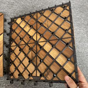 Viet Wood 300x300mm Modern Waterproof Fireproof Anti-Slip Eco-Friendly Click Interlocking <b>Square</b> Outdoor Decking Tiles Matt - Product Image 4