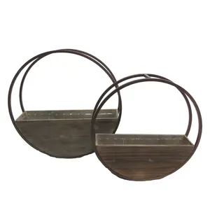 Soporte de pared recubierto de Metal galvanizado para jardín, maceta de Metal con soporte para uso doméstico, interior y exterior, color negro - Product Image 5