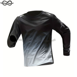 เสื้อยืดฟิตเนสแขนยาวสำหรับผู้ชายแห้งเร็วปรับแต่งได้ชุดออกกำลังกาย - Product Image 6