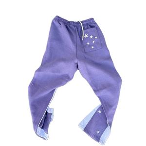 Ropa de calle con logotipo personalizado de peso pesado 400 Gsm pulóver francés Terry Unisex Vintage Puff estampado chándal para hombres - Product Image 3