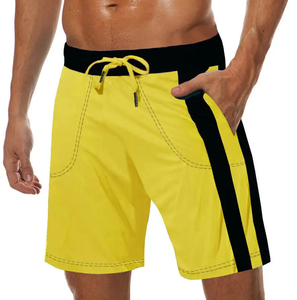 Pantalones cortos de gimnasio para correr para hombre, pantalones cortos de malla de poliéster para entrenamiento de peso pesado, pantalones cortos lisos con cordón - Product Image 1
