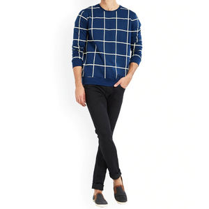 Sudaderas mezcladas de algodón de alta calidad para hombres Patrón sólido transpirable duradero y ligero para invierno - Product Image 3