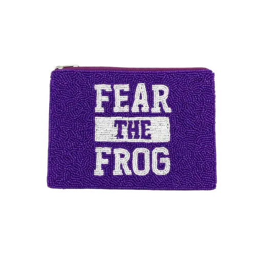 Monedero con cuentas Fear the Frog Gameday-Accesorio Team Spirit-Cartera con cuentas única para fanáticos