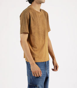 เสื้อยืดผ้าคอตตอนพลัสไซส์ทรงหลวมทรงหลวมสีพื้นเสื้อยืดโอเวอร์ไซส์สำหรับผู้ชายออกแบบได้ตามที่ต้องการ - Product Image 2