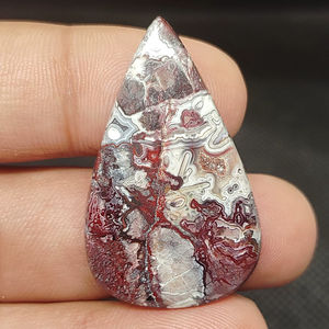 Par de Cabujones de Ágata Crazy Lace, Piedras Preciosas Naturales Marrones Sueltas para Joyería, Marca UDGEMS, India, 100g MOQ, Tamaños Variados - Product Image 1