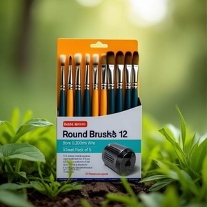 <b>Round</b> <b>Brush</b> Set 12mm Bore 0.30mm Wire 21mm Steel-Pack of 5 - Product Image 3