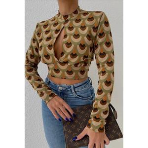 Bluz 3018-08 en tricot ajouré pour femme, automne, confortable et élégant - Product Image 1