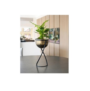 Trending Metal Iron Planter <b>Stand</b> Powder Coated Minimalist Golden Black Flower <b>Pots</b> Garden Decor Bulk Quantity Iqbal Collection - Product Image 2