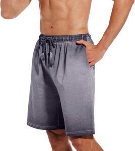 Pantalones cortos atléticos de algodón Vintage para hombre, ropa de calle con cintura elástica para playa y verano, pantalones cortos holgados para gimnasio con bolsillos - Product Image 3