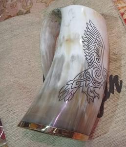 Taza de café de cerámica personalizada de 500ml, diseño de talla vikinga Natural hecho a mano para uso en el hogar, Hotel, restaurante, directamente desde la India - Product Image 3