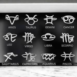 Anillos del zodiaco Aries al por mayor-12 anillos de plata de constelación | Joyas del horóscopo de astrología para mujeres y hombres - Product Image 3