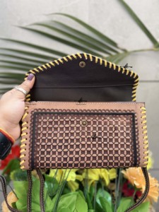 New Arrival Hand Tooled Carving Leather Clutch <b>Phone</b> Case Stylish Multi Uses Western Leather Wallet Women's Multi Uses Clutch - Product Image 5