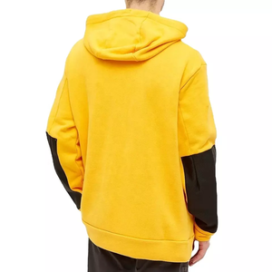 Pull sur mesure deux couleurs Design à manches longues avec capuche en gros coton doux mélangé hommes à capuche - Product Image 5