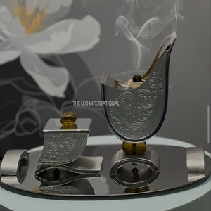 Hand Crafted Designing Metal Incense <b>Bakhoor</b> <b>Burner</b> Top Quality Shiny Polished Metal Steel Classic Home Indoor <b>Burner</b> - Product Image 1