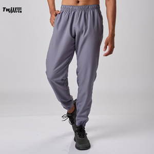 Pantalon décontracté d'affaires pour homme TWILLSPORTS 2026, nouvelle collection été, noir/gris, léger, coupe droite, en toile, avec cordon de serrage, pour l'extérieur, vente en gros - Product Image 1