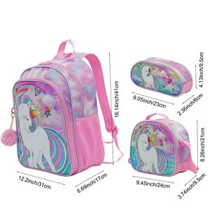 กระเป๋าเป้สะพา<span class=keywords><strong>ย</strong></span>หลังลา<span class=keywords><strong>ย</strong></span>การ์ตูนสาว<span class=keywords><strong>น่า</strong></span><span class=keywords><strong>รัก</strong></span> พร้อมชุดกระเป๋าใส่อาหารกลางวัน สำหรับนักเรี<span class=keywords><strong>ย</strong></span>นประถม (อา<span class=keywords><strong>ย</strong></span>ุ 2-6 ปี) ระบา<span class=keywords><strong>ย</strong></span>อากาศได้ดี <span class=keywords><strong>น้ำ</strong></span>หนักเบา ดีไซน์ตามหลักสรีรศาสตร์ - Product Image 2