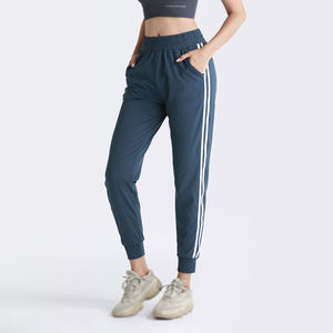 กางเกงเอวสูงลายทางแนวสปอร์ตสำหรับผู้หญิงกางเกงวิ่งกางเกงโยคะแนวสตรีทผ้าปะติด - Product Image 5